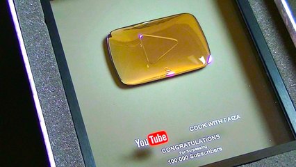 SPECIAL THANKS ON 100000 SUBSCRIBER AWARD *COOK WITH FAIZA*