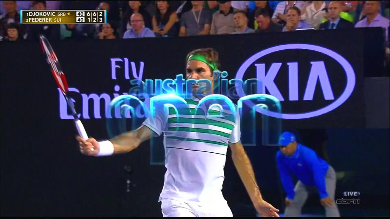 Australian Open 2016 - Semifinals - Amazing Point from Roger Federer " Roger That " (HD)