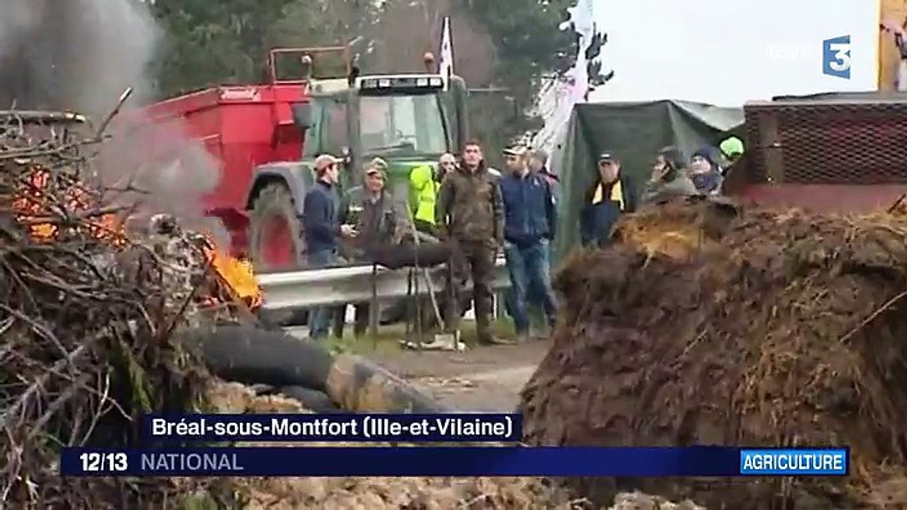 Les agriculteurs maintiennent des barrages en Bretagne et en Normandie
