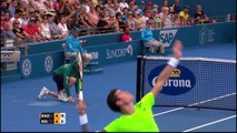 Milos Raonic v Kei Nishikori highlights (semifinals) - Brisbane International 2015