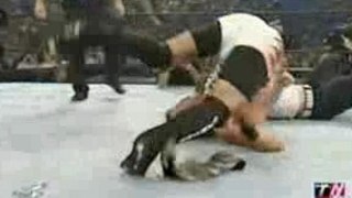 Jeff Hardy german suplexs RVD on his neck