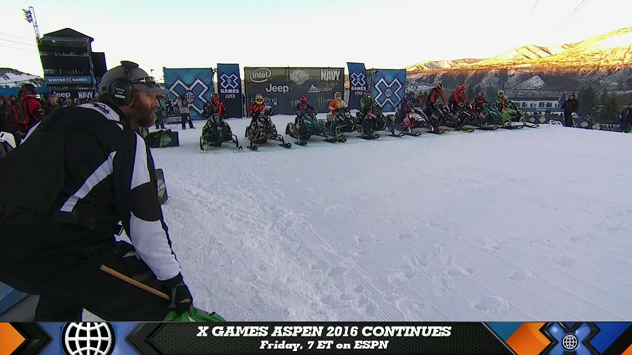 Snowmobile SnoCross Final X Games Aspen 2016