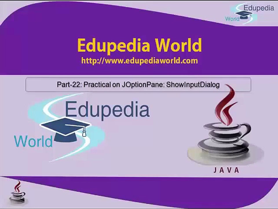 Practical on JOptionPane _ ShowInputDialog