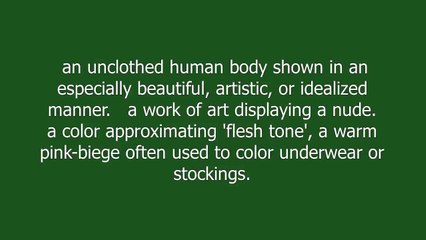 nude meaning and pronunciation