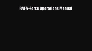 RAF V-Force Operations Manual  PDF Download