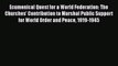 Ecumenical Quest for a World Federation: The Churches' Contribution to Marshal Public Support