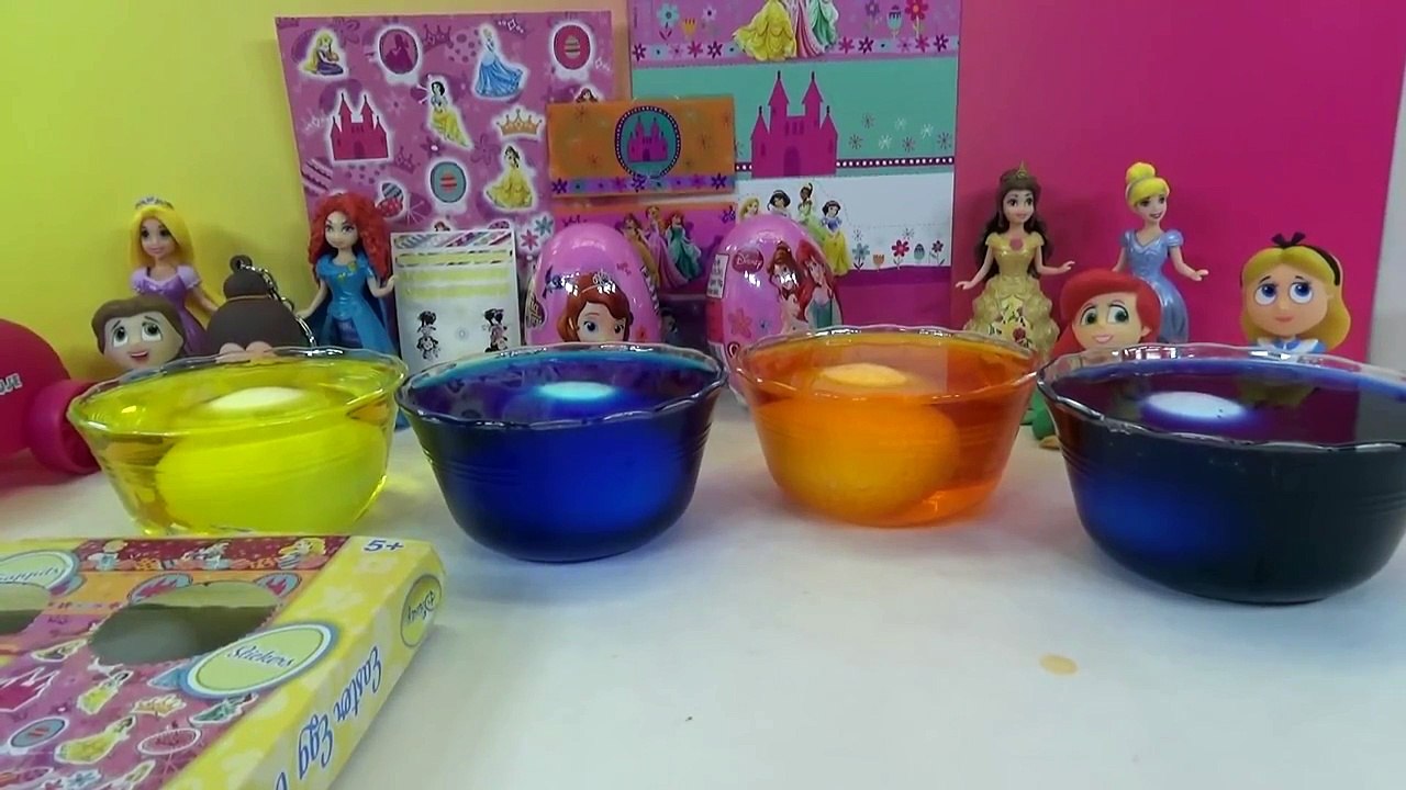 DIY 2015 DISNEY PRINCESS EASTER EGG DYE KIT DECORATING MINNIE MOUSE EGG RACER AND SURPRISE EGGS