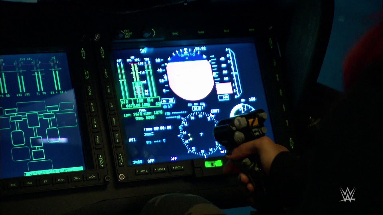 WWE Superstars and Divas simulate flight