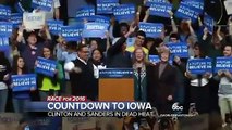 Hillary Clinton Barely Ahead of Bernie Sanders in Iowa