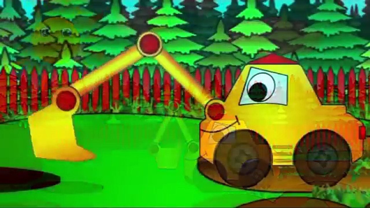 neseli sekiller  ekskavator  egitici cizgi film