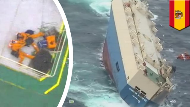Spanish coast guard rescues 22 sailors stranded on listed ship