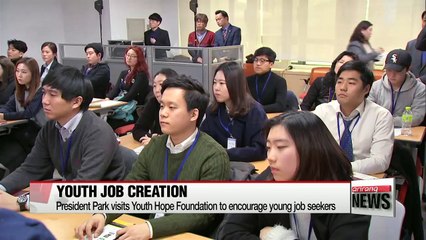 President Park vows to keep youth job creation at top of her agenda in 2016