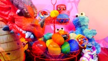 20 Surprise Eggs Play Doh Cookie Monster Cars Spiderman Spongebob Angry Birds Lego Disney Egg Toys
