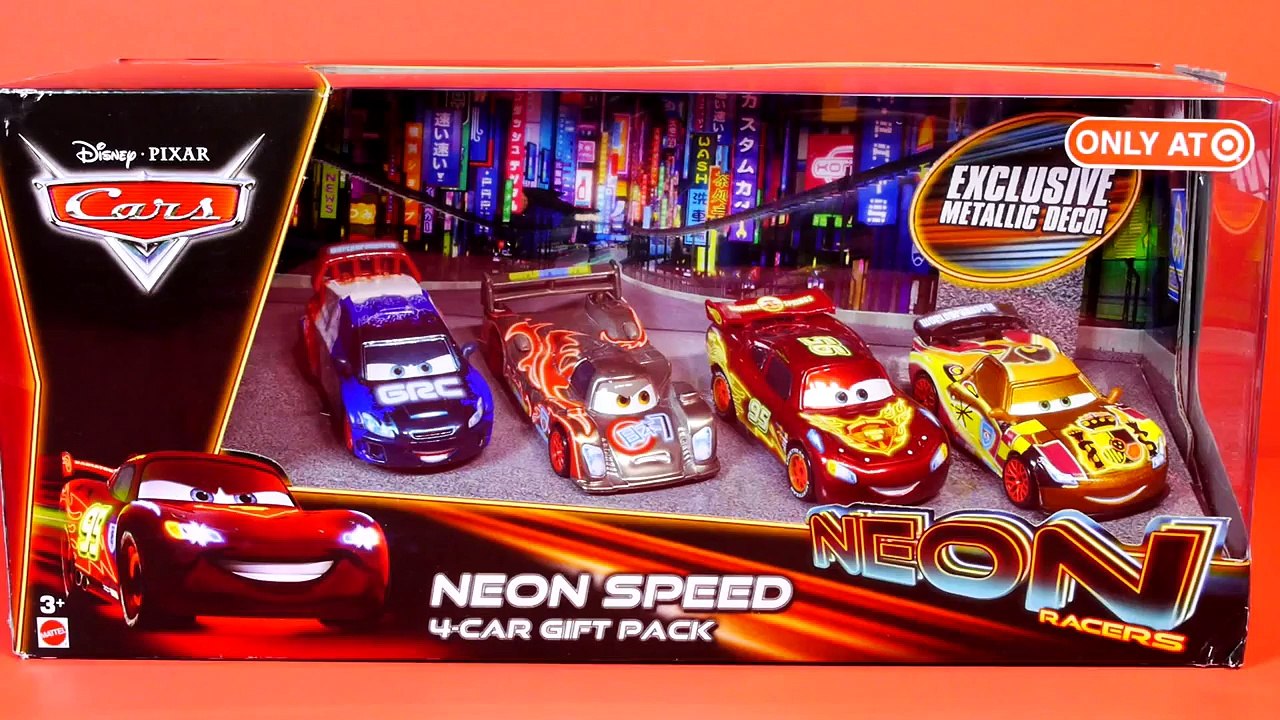 NEW 2014 Disney Cars 2 NEON RACERS Exclusive Metallic Deco Diecast 
