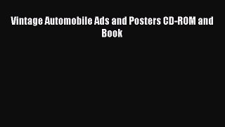 Vintage Automobile Ads and Posters CD-ROM and Book  Free Books