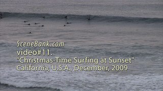 Christmas-Time Surfing at Sunset