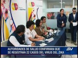Ecuador tiene 22 casos confirmados de Zika