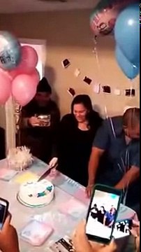 Gender Reveal Dad surprised with baby's gender 1/17/2016