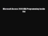 [PDF Download] Microsoft Access 2010 VBA Programming Inside Out [Read] Online