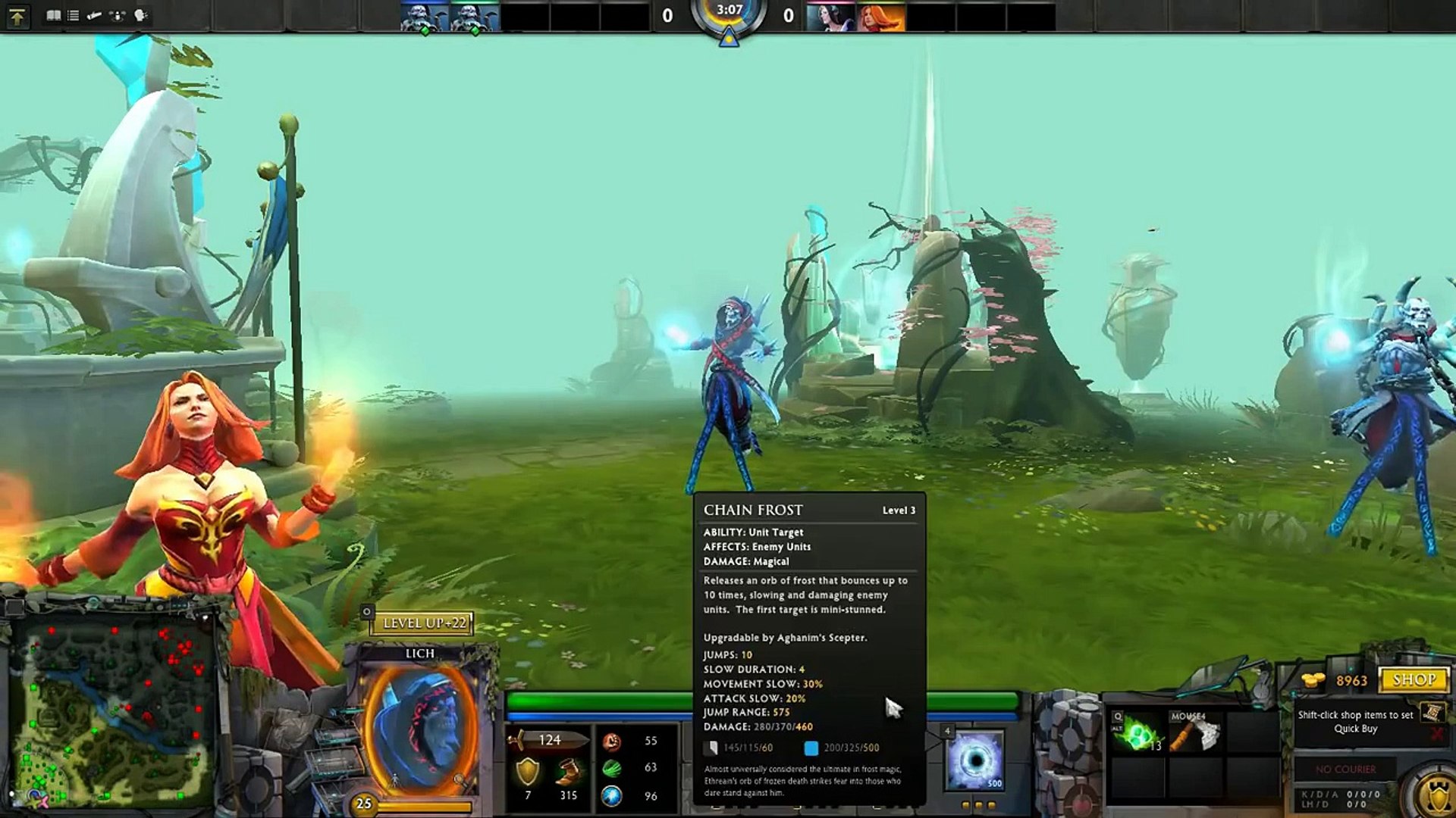 Dota 2 Lich Kinetic Deadwinters Soul Chain Frost Custom Animations