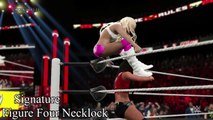 WWE 2K15 (PS4) Summer Rae doing Kelly Kellys Signatures  Finishers