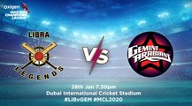 MCL Match 1 Libra Legends v Gemini Arabians Full Highlights 2016