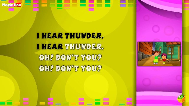 I Hear Thunder Karaoke Version With Lyrics Cartoon/Animated English Nursery Rhymes For Kid