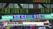 Oil prices rise for three straight days