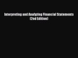 PDF Download Interpreting and Analyzing Financial Statements (2nd Edition) PDF Online
