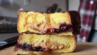 Peanut Butter and Jelly Stuffed French Toast - College Cooking
