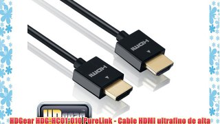 HDGear HDG-HC01-010 PureLink - Cable HDMI ultrafino de alta velocidad con conectores dorados