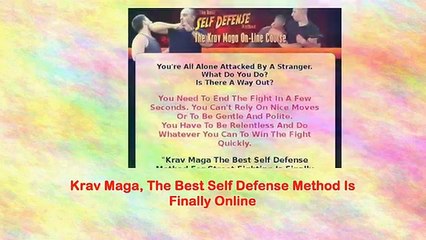 Self Defense Krav Maga On-line