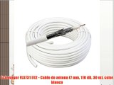 Schwaiger FLS731 012 - Cable de antena (7 mm 110 dB 30 m) color blanco