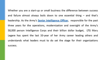 LTG Mary Legere - What Makes a Great Leader
