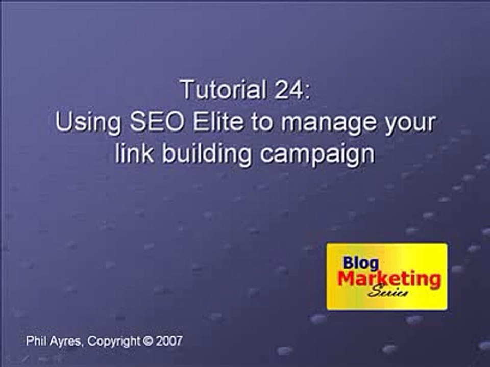Using SEO Elite to manage your SEO efforts