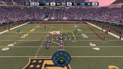 TD Sanders vs Carolina Madden NFL 16