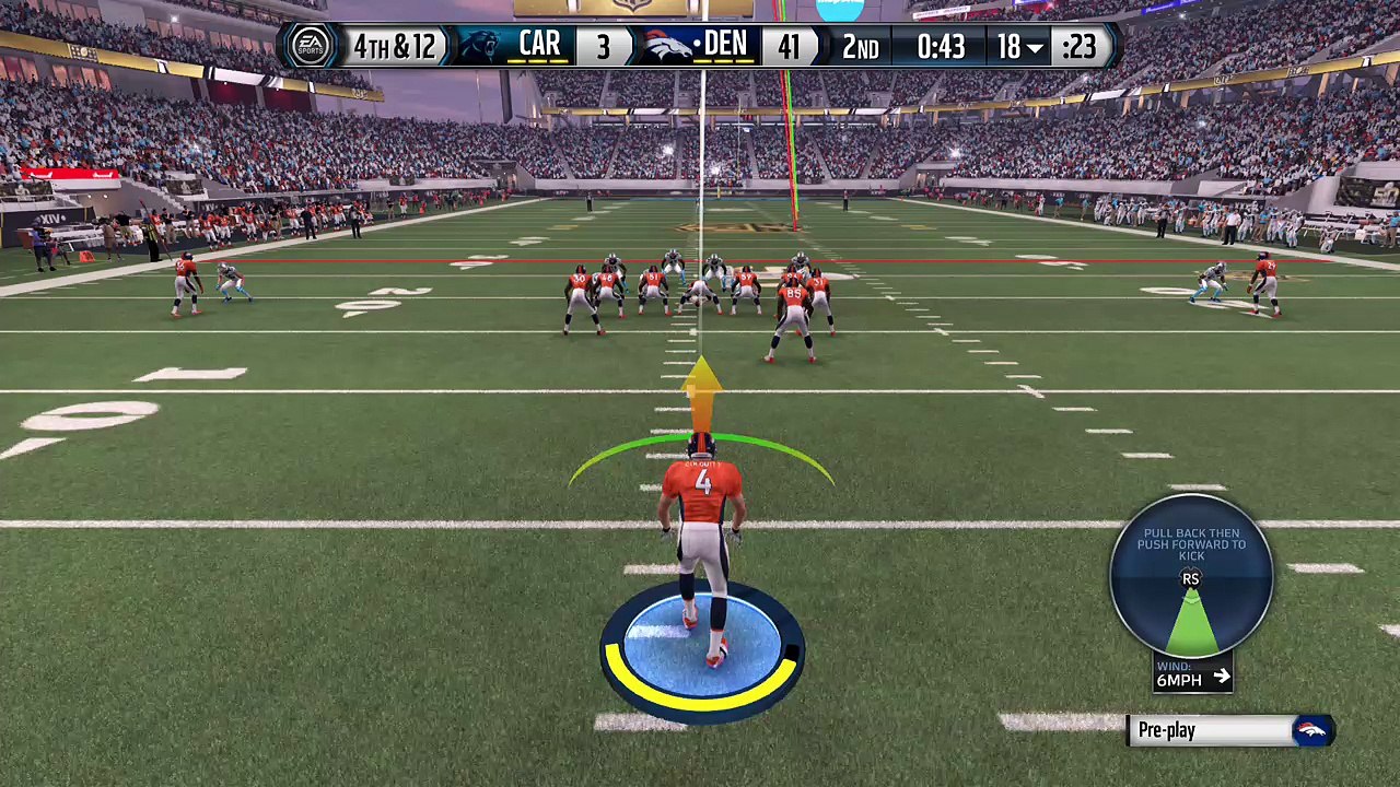 TD Roby vs Carolina Madden NFL 16