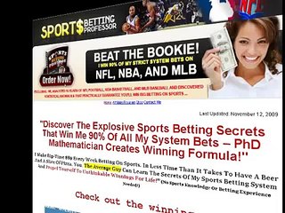 Sports Betting Professor - PhD Mathematician Creates Winning Formula