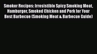 Smoker Recipes: Irresistible Spicy Smoking Meat Hamburger Smoked Chicken and Pork for Your