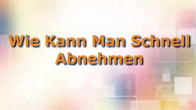 Wie Kann Man Schnell Abnehmen - Fett Weg Faktor