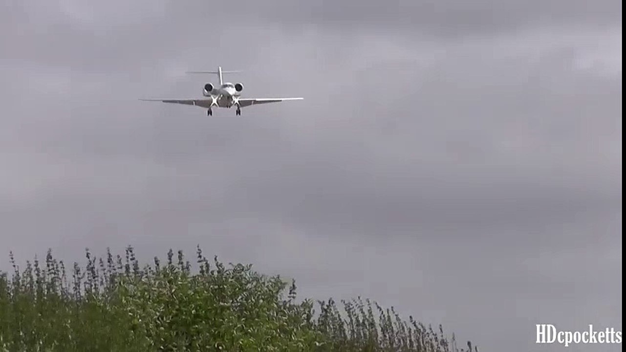 *Must see* Cessna Citation X - 18 Knots Cross wind Landing - Gloucestershire Airport  Crosswind Landing