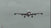 Crazy Surinam Airways A340-313 crosswind landing at Schiphol Airport!  Crosswind Landing