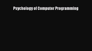 [PDF Download] Psychology of Computer Programming [PDF] Online