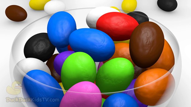 Learn Colors / Colours with 3D Rainbow Eggs for Toddlers Children Kids Fun Learning [DuckDuckKidsTV]