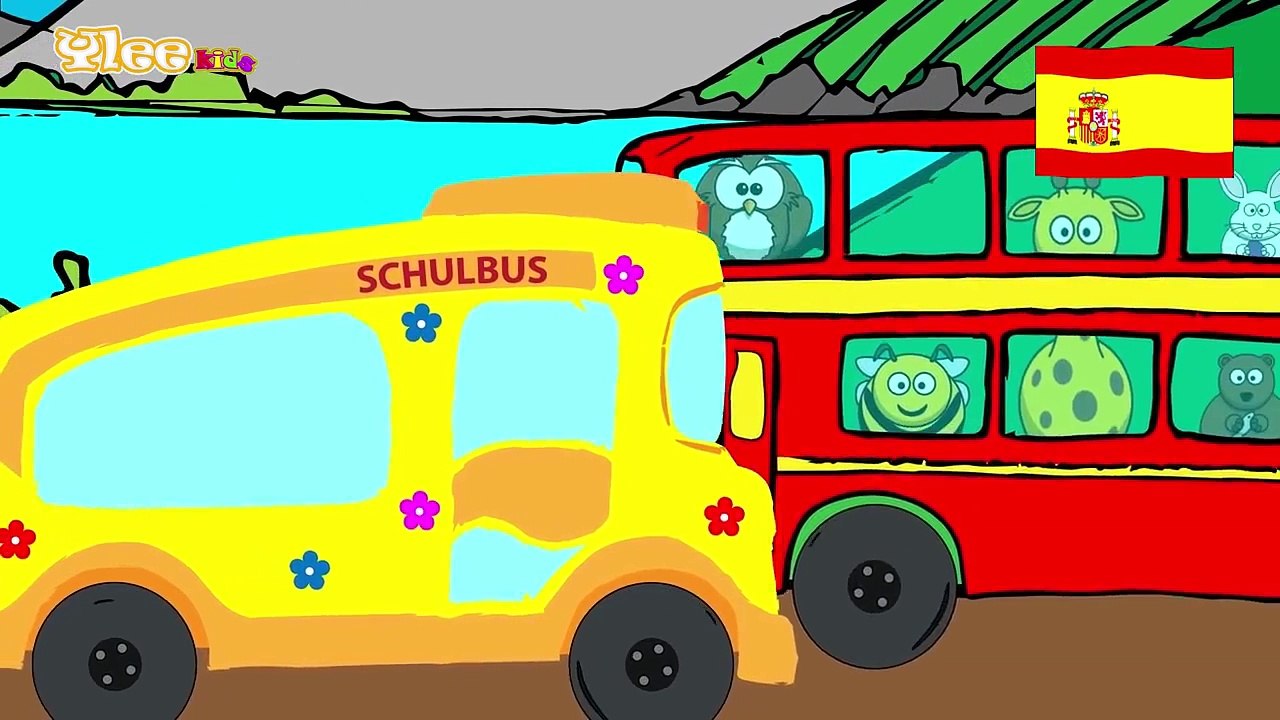 Las ruedas del autobús Plurilingüe MIX canciones infantil Yleekids ...