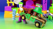 Imaginext Joker Turns Disney Pixar Cars Army Lightning McQueen Into Joker Car Mater Rescue