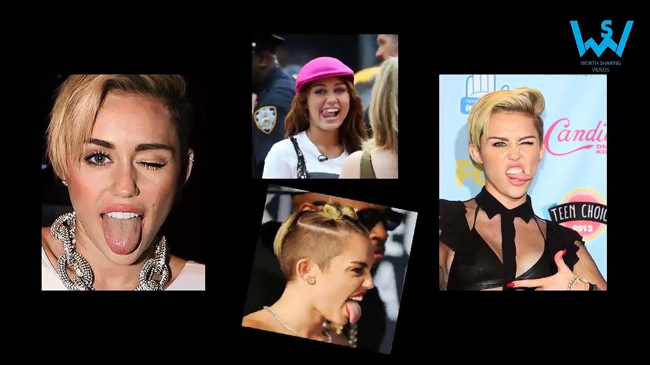 Celebrities tongue out funny