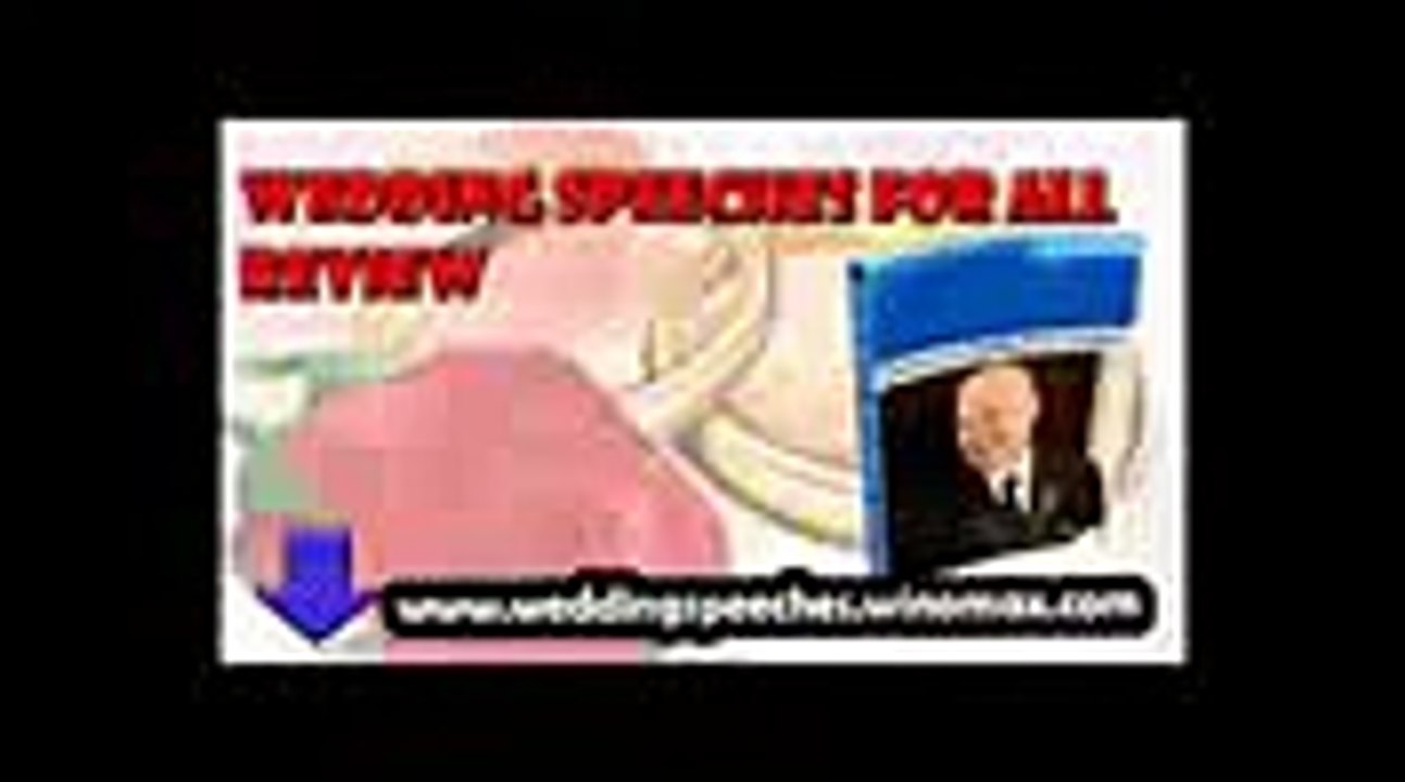 Wedding Speeches For All Review I Wedding Speeches For All Bonus