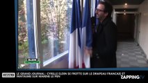 Le Grand Journal : Cyrille Eldin se frotte sur le drapeau français et fantasme sur Marine Le Pen (vidéo)