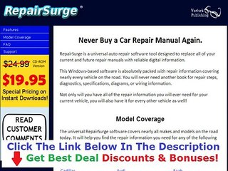 Repairsurge Auto Repair Manual Software Free +++ 50% OFF +++ Discount Link